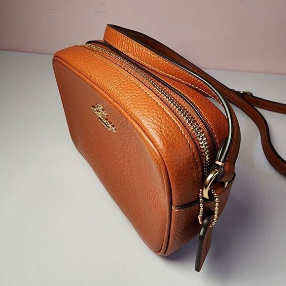 NWT COACH CQ875 Mini Jamie Camera Bag in Refine Pebble Leather Sunset - Picture 2 of 6